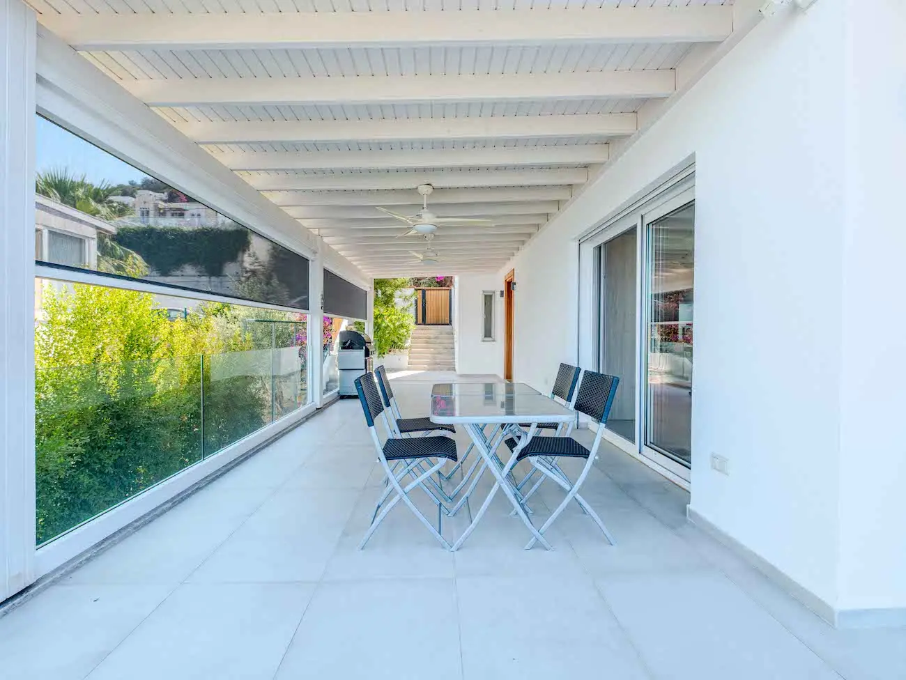 Shaded terrace